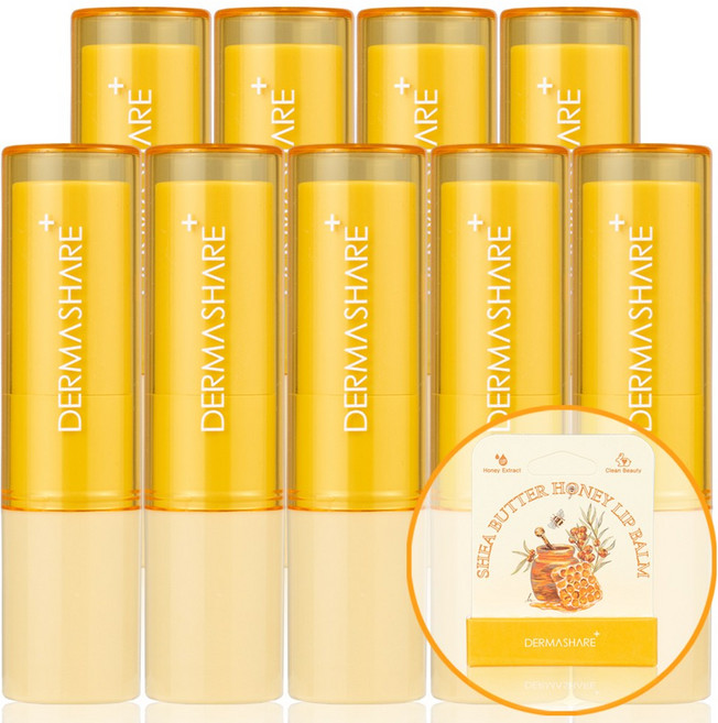 더마쉐어 시어 버터 허니 립밤, 3.8g, 9개