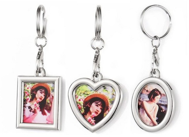 가방 지갑장식 액자 키링 악세사리 메탈 포토 키홀더_0070GF