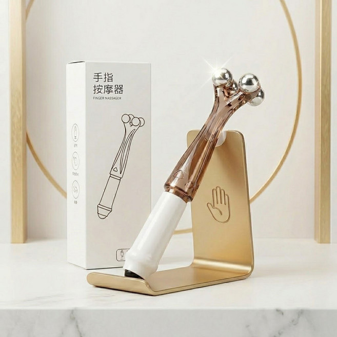 손가락 롤링 마사지기 지압기 손마디 관절 시원한 안마기, 퍼플, 1개