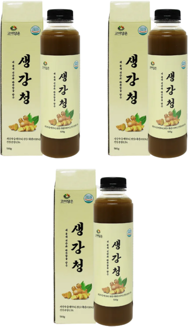 자연유래 고이담은 생강청 500g, 3개