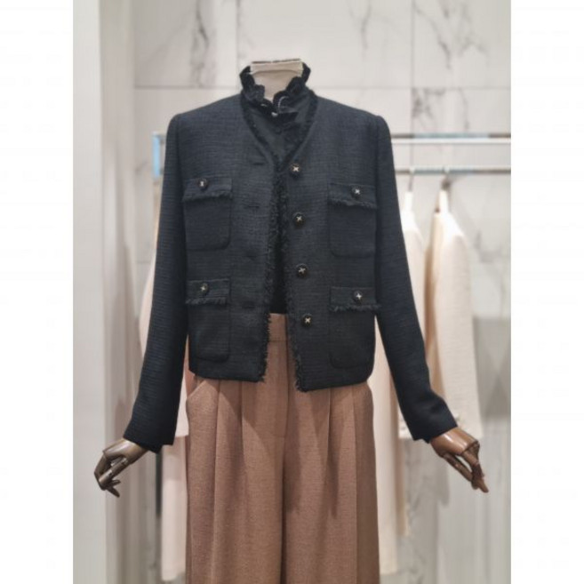 모조에스핀 4버튼 V넥트위드재킷 S253MSF005