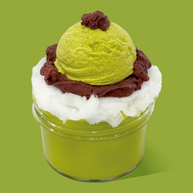 젤시스 녹차빙수 모찌 점토슬라임 수제슬라임 안전한재료 스트레스해소 찰떡 ASMR, 1개, 300g, 녹차빙수 슬라임