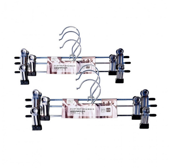 영스타 슬림 스텐집게 바지걸이 3P (6072), 3개