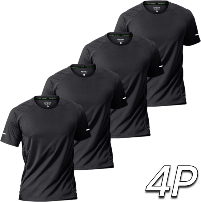 4P세트 클로멜로 남녀공용 쿨티셔츠 여름 냉감 기능성 스포츠 반팔 티셔츠