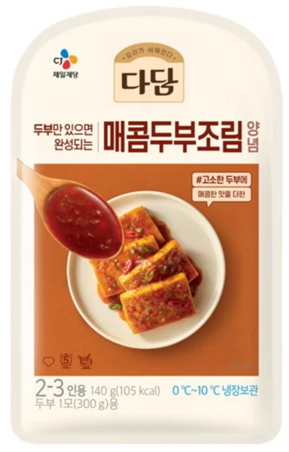 (냉장)다담 매콤두부조림양념140gx10개, 140g, 1세트