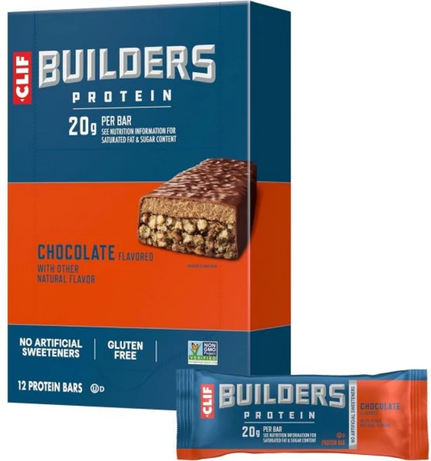 클리프 빌더스 프로틴 바 - 초콜릿 맛 20g 식물성 단백질 글루텐 프리 비GMO 저혈당 지수 인공 감미료 무첨가 68g (12개입) - 쿠팡