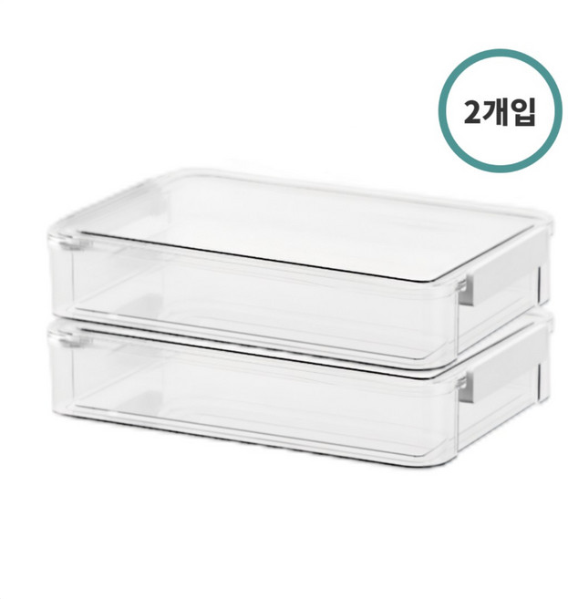 온빛 다용도 아크릴 문서 보관함 케이스, 1단, 대형 2개