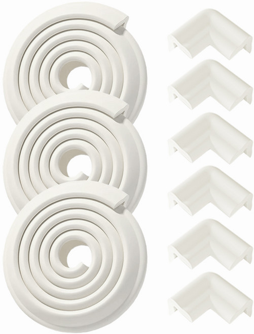 MZ생활 에어쿠션 더 두꺼운 17mm 모서리보호대 3p + 코너보호대 6p, 1세트, 크림화이트