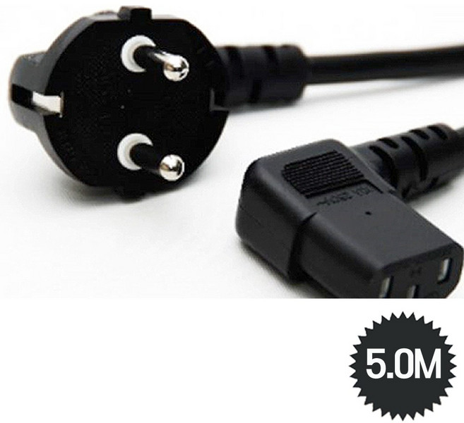 티놀지 220V AC코드 ㄱ자 파워케이블 전원케이블, 5m, 1개