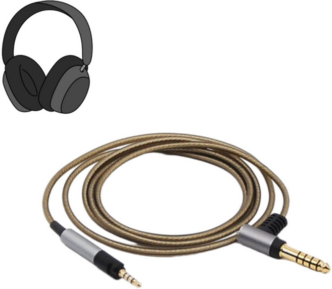 젠하이저 4.4mm 밸런스 헤드폰 프리미엄 케이블 HD598 se HD518 HD558 HD569 HD579 HD599 HD560S 호환, 1개, 젠하이저 케이블