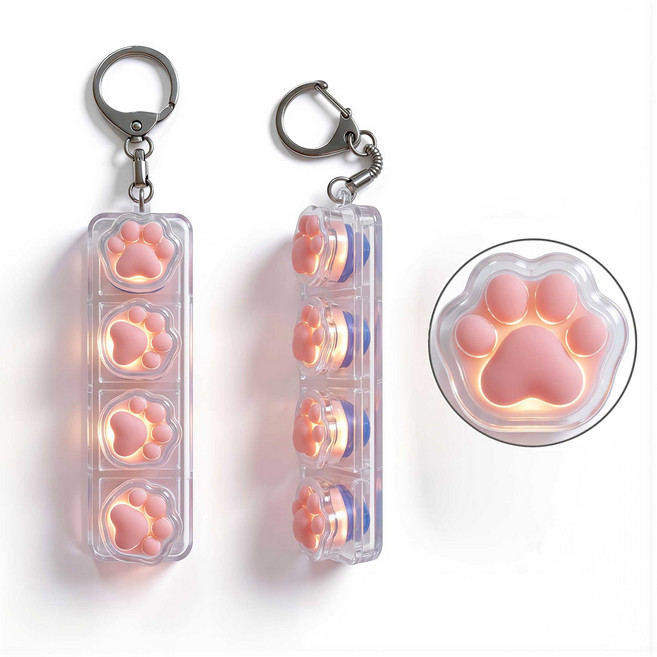 고양이 발바닥 키링 스트레스 해소 귀여운 액세서리 여성 선물