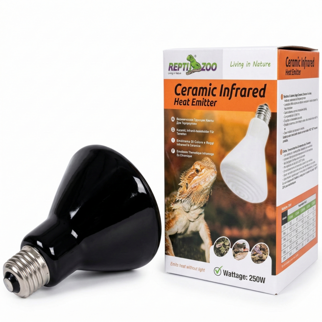 렙티주 세라믹스팟램프 콘타입, 블랙, 1개, 250w