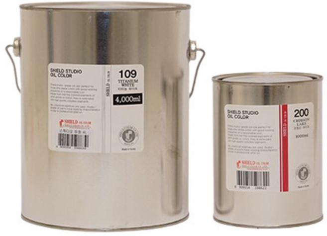 쉴드 그레이트 유화물감 1L, 징크화이트 1L