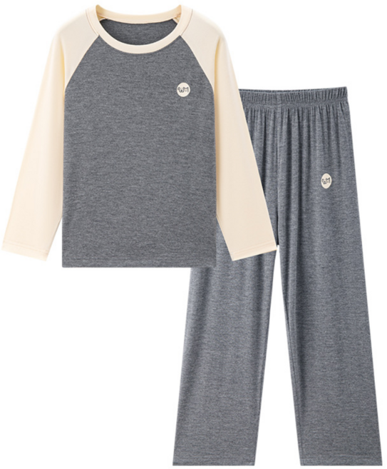 팝키즈 초등 주니어 배색 데일리 모달 실내복 상하세트