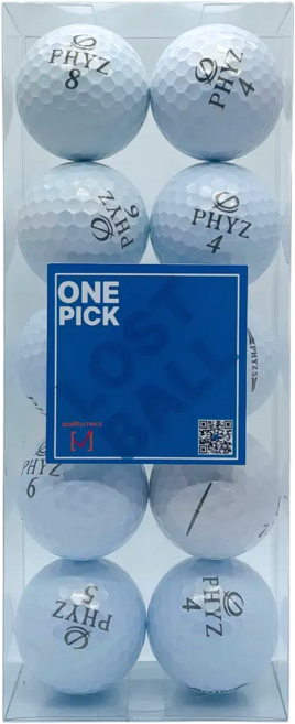 [원픽] 파이즈 로스트볼 A+급 골프공 비거리용 부드러운타구감 라운딩용, 1개, 10개입, 펄화이트