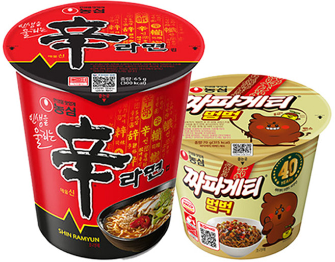 농심 신라면컵(65g 15개입)+짜파게티범벅(70g 15개입), 단품