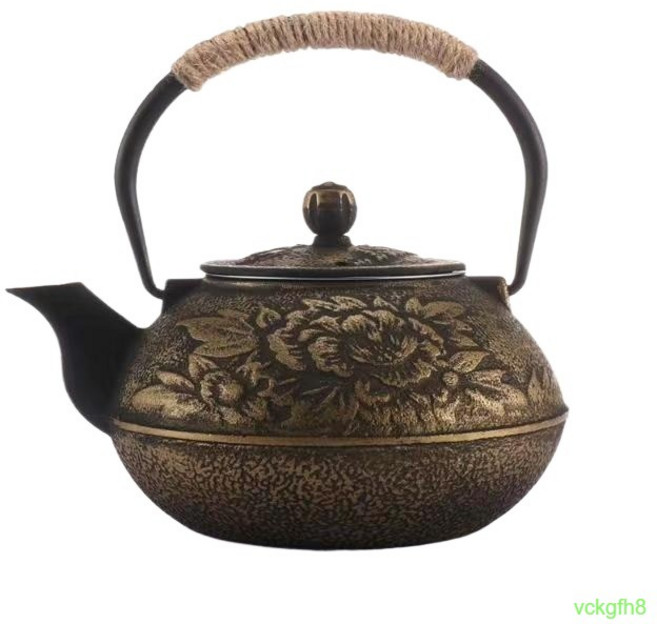 일식 무쇠 주전자 주철 티포트 주물주전자 인덕션 가능 1.5리터, 모란 900ML, 1개