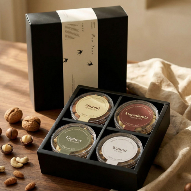 가정의달 선물세트 어버이날 스승의날 건강생각 넛츠 셀렉션 4종 프리미엄 견과류 아몬드 호두 마카다미아 캐슈넛, 1세트, 630g