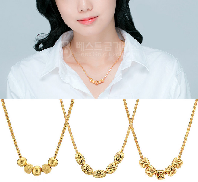 베스트금거래소 24k 순도 99.9% 여성 순금목걸이 11.25g