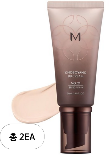 미샤 M 초보양 비비크림 SPF30 PA++ 50ml, 화사한베이지, 2개