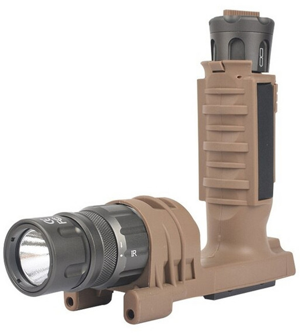 모드라이트 전술라이트 wadsn Surefir softair scout lampe m900v vertical foregrip weaponlight 전술 소총 손전등 wex451, ex451-de-nologo, 1개