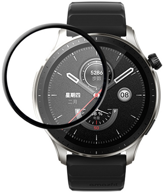 샤오미 어메이즈핏 GTR4 풀커버 액정 보호필름 강화유리, 2개