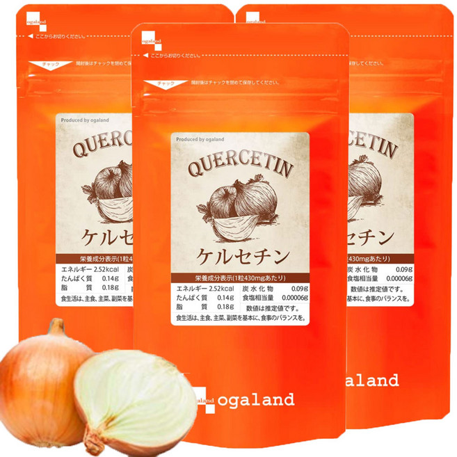 오가랜드 일본 퀘르세틴 케르세틴 양파추출물 90캡슐 3개, 90정