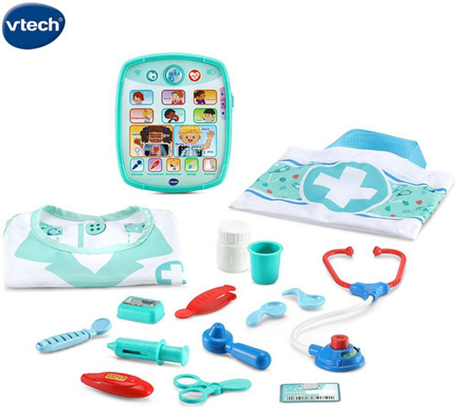 유치원 직업체험 의사 병원놀이 가운 청진기외 스마트 메지컬키트 주사 환자놀이