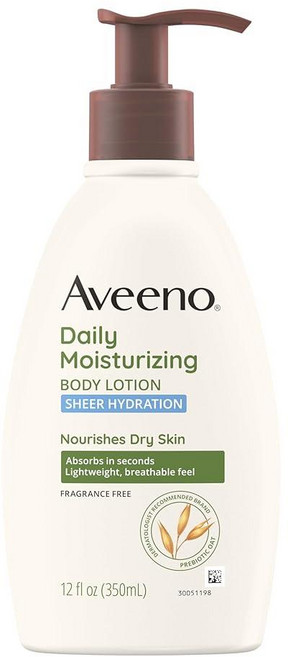 Aveeno 쉬어 하이드레이션 데일리 모이스처라이징 로션 350mL 무향, 1개