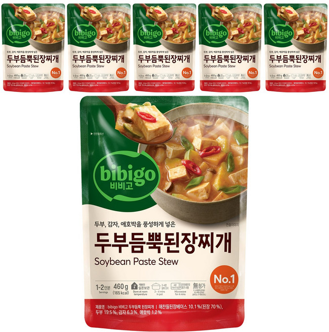 비비고 두부듬뿍 된장찌개, 460g, 6개