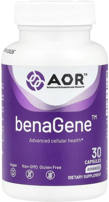 어드밴스드 올쏘몰레큘러 리서치 AOR Advanced Orthomolecular Research AOR BenaGene™ 캡슐 30정120868원산지:기타, Advanced Orthomolecular Resear, 1개 - 쿠팡