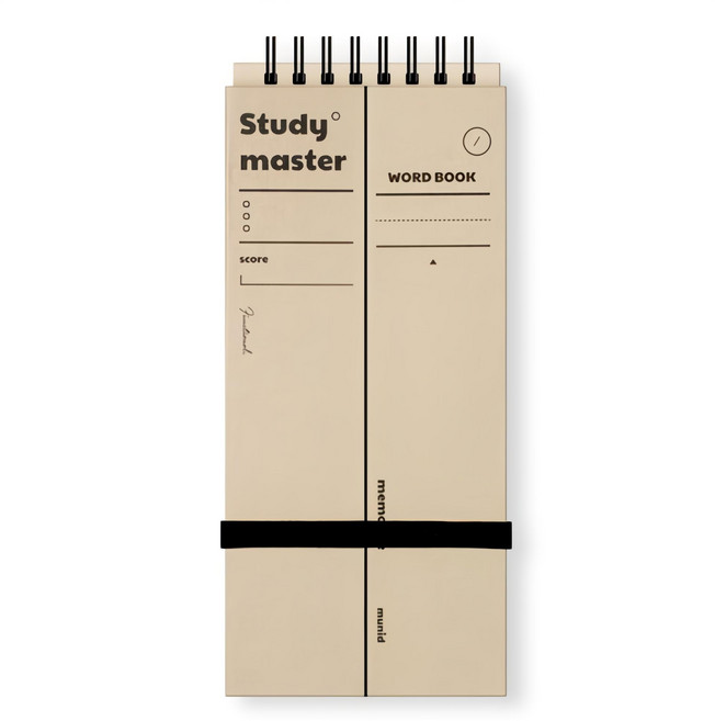 뮤니드 스마트 단어 암기장 140매, 베이지, 1개