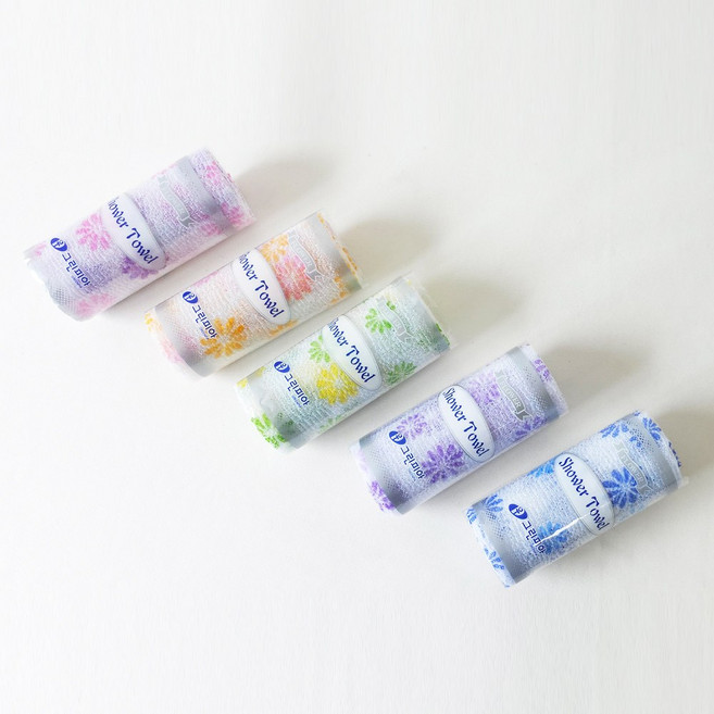 국산 고급 데일리 플라워 샤워타올 5가지 색상, 1개, 1개입, 퍼플