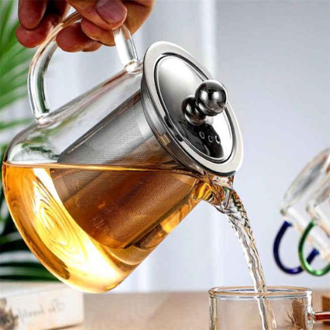 초살림 스텐 거름망 차포트 800ml 내열티포트