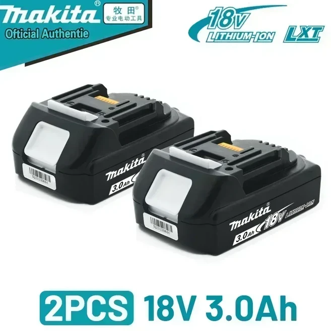 오리지널 마키타 18V BL1860B 6.0Ah 리튬이온 배터리 팩 - OEM 충전식 배터리 DTW700 DDF487DYD173 전동 공, 15 3Ah X2