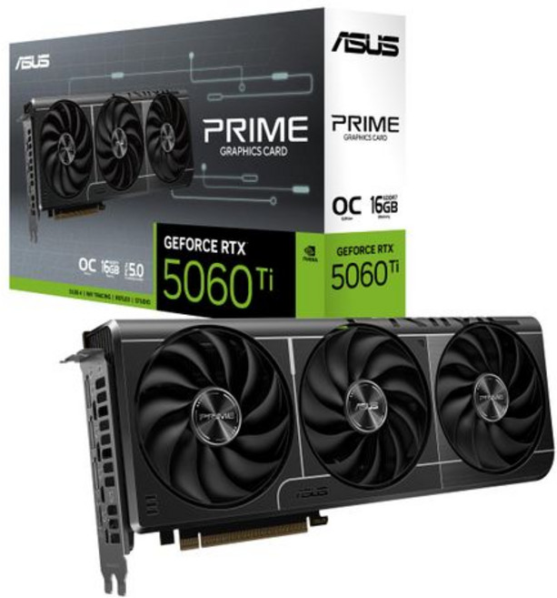 ASUS Prime GeForce RTX 5060 Ti OC 16GB 그래픽카드 [GDDR7 / PCIe 5.0 / SFF-Ready]