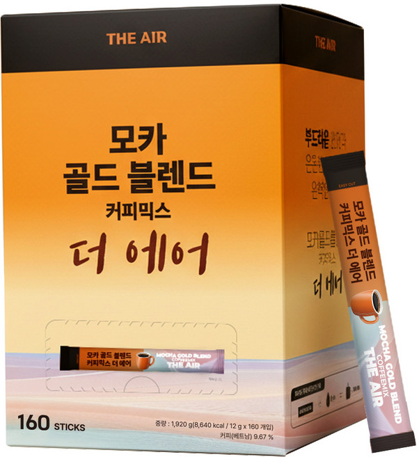 모카골드 블렌드 커피믹스 더에어, 1개, 160개입, 12g