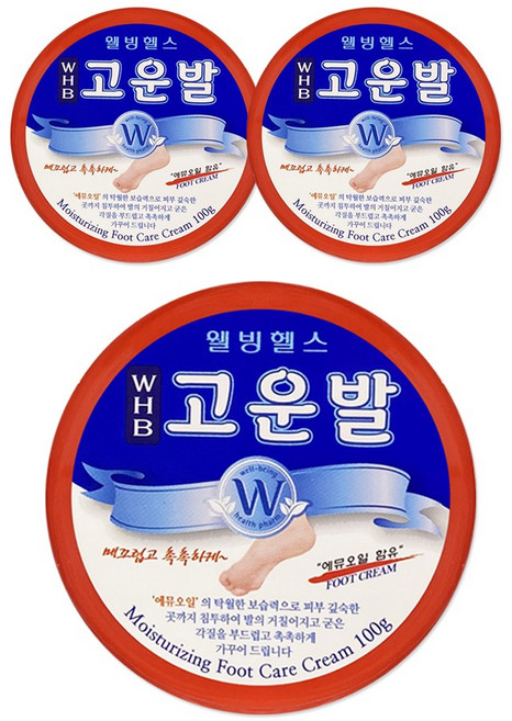 웰빙헬스 WHB고운발100g-1통, 1개입, 3개, 100g