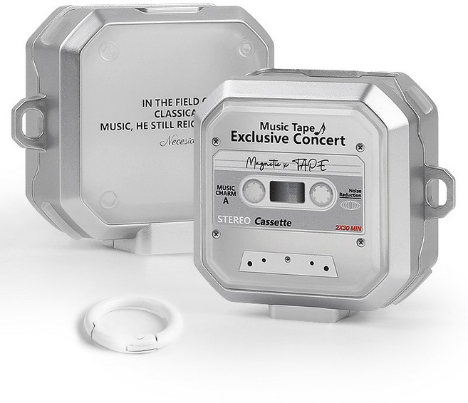 네쎄시드 카세트테이프 갤럭시 버즈 케이스, Gray, 갤럭시 4 / 4 Pro, 1개