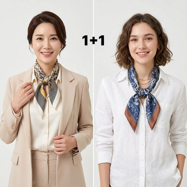 블랙체리몰 봄가을 데일리 고급패션 머플러스카프 1+1