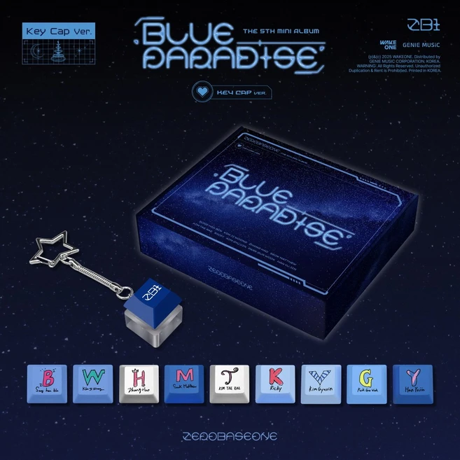(CD) 제로베이스원 (Zerobaseone) - Blue Paradise (5th Mini Album) (Key Cap Ver.) - 쿠팡