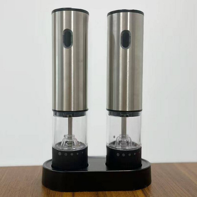 무선 충전식 전동 소금 후추 그라인더 오토필레 흑후추 천일염 전용 전동연마기, 1세트, 80ml