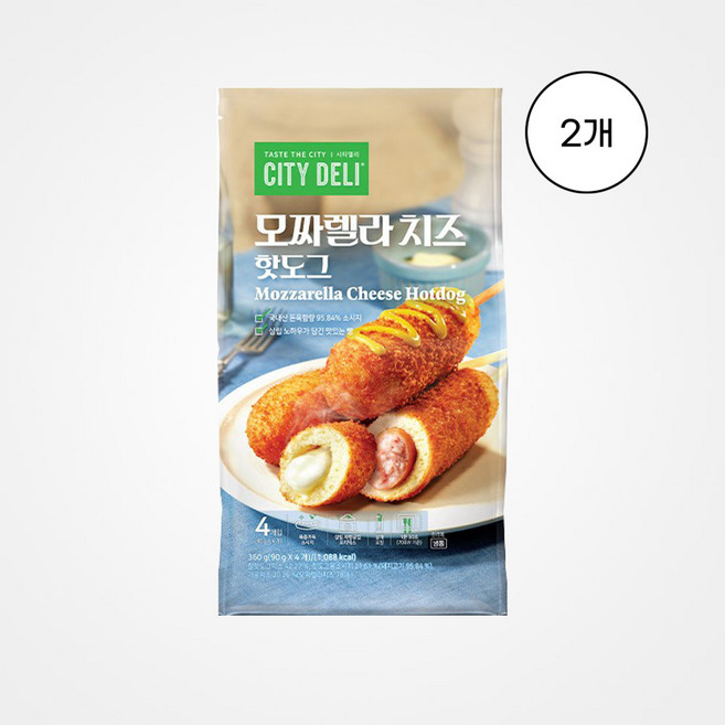[깜짝특가] [삼립] 시티델리 모짜렐라치즈 핫도그 4입 400g 2개