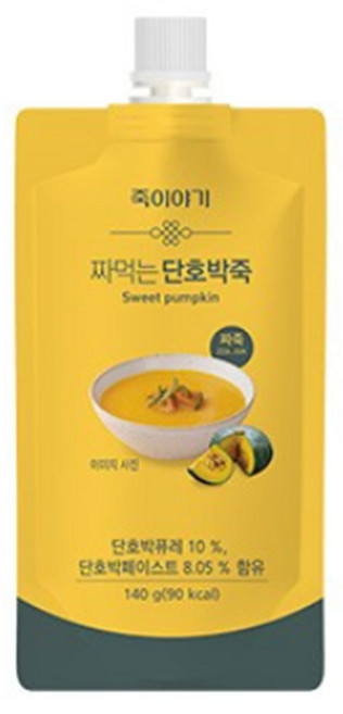 죽이야기 짜먹는 단호박죽, 3개, 140g