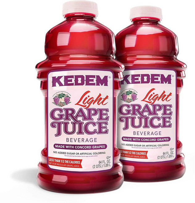 Kedem Light Concord Grape Juice 64oz 2 Pack | 케뎀 라이트 콩코드 포도 주스 2팩, 946ml