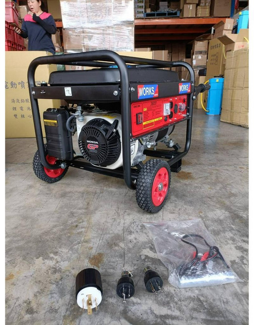 WORKS 3500W 手推式發電機，HONDA 6.5hp 引擎, 詳見包裝, 詳見包裝