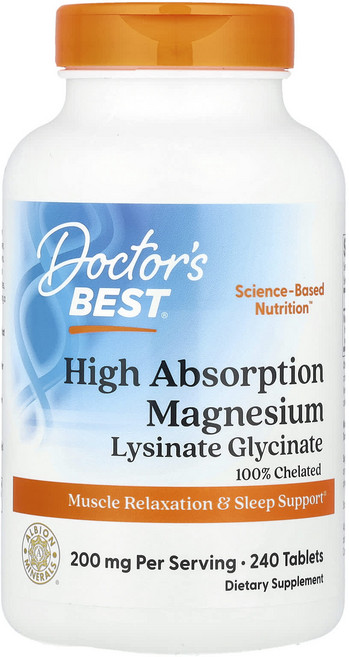 닥터스 베스트 킬레이트 고흡수성 마그네슘 미네랄100mg, 240정, 1개