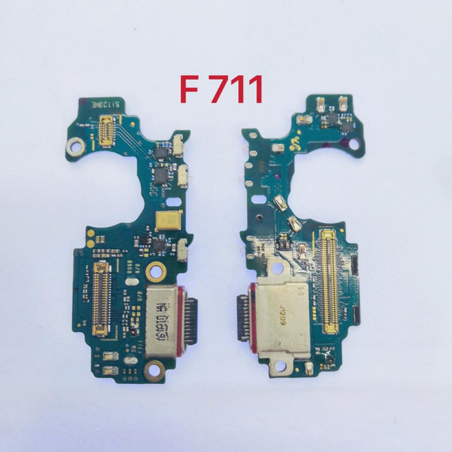 USB 충전 포트 모듈 커넥터 보드 플렉스 케이블 삼성 Z 플립 3 5G F711 교체 부품, 1개