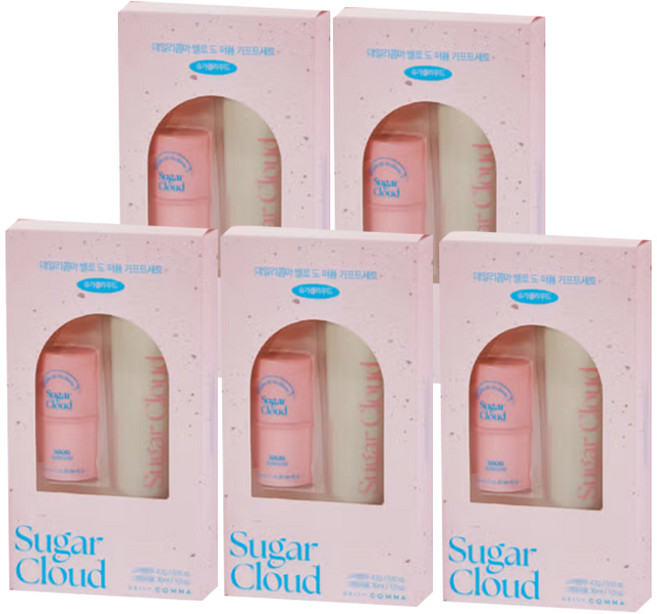 데일리콤마 벨로 드 퍼퓸 슈가클라우드 기프트세트 선물세트 (고체향수 크림퍼퓸), 5세트