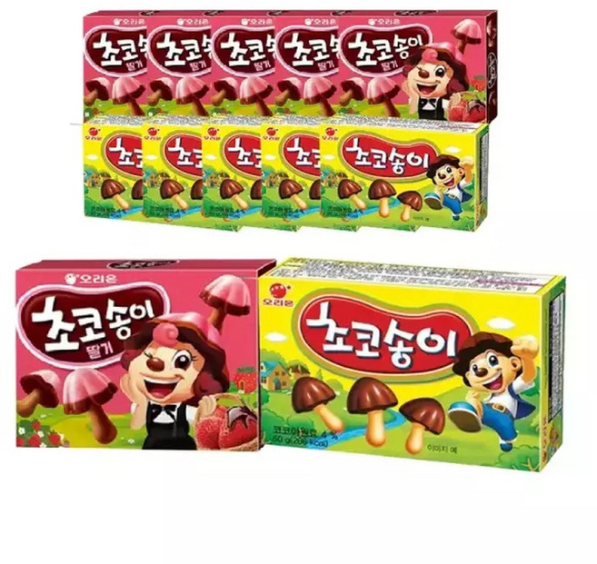 오리온 초코송이 50g + 초코송이 딸기 45g 각6개 (총 12개), 6개